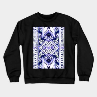 Fijian Tapa Cloth 110 by Hypersphere Crewneck Sweatshirt